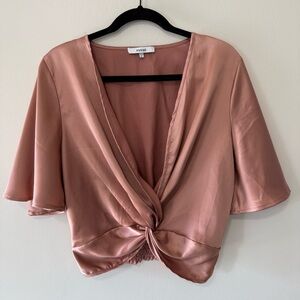 Ro & De Mauve Satin Knot Blouse